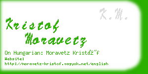 kristof moravetz business card